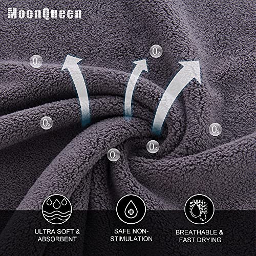 MOONQUEEN Ultra Soft Premium Washcloths Set - 12 x 12 inches - 72 Pack - Quick Drying - Highly Absorbent Coral Velvet Bathroom Wash Clothes (Grey) - color: Grey, size: 12 x 12 Inch(Pack of 72)
