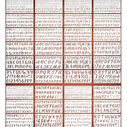 Small Letter Stencils for Painting - 36 Pack Alphabet Letter and Number Templates 0.5, 0.75, 1, 1.25, 1.5 Inch, Reusable Cursive Alphabet Stencils for Wood Crafts, Cakes Cookies & Wall Decor - style: Cursive