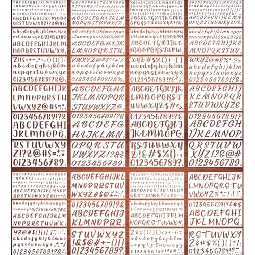 Small Letter Stencils for Painting - 36 Pack Alphabet Letter and Number Templates 0.5, 0.75, 1, 1.25, 1.5 Inch, Reusable Cursive Alphabet Stencils for Wood Crafts, Cakes Cookies & Wall Decor - style: Cursive