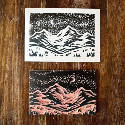 14 Pack Rubber Carving Block, 4" x 6" Easy Cut Lino Blocks, Soft Linoleum Block for Printmaking, Stamps, Crafts