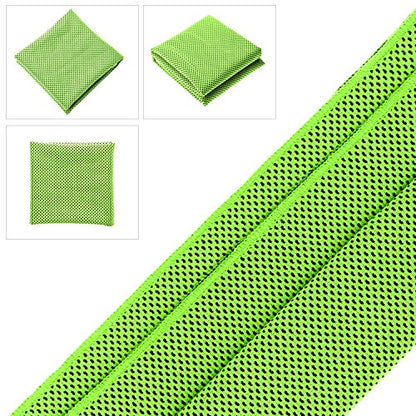 Cooling Towel (Pack of 20, 40"x12") with Pouches for Sports - color: 20green