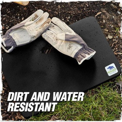 RUGGED RHINO Extra Thick Foam Kneeling Pad for Gardening 2 Pack, Onyx Black | Thick Knee Pads, Holds 300 lbs, Protect Knees from Hard Concrete Surfaces for Gardening, Yard, Gym, Mechanic - color: Onyx Black