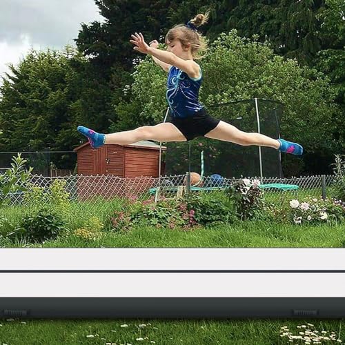 Air Mat Tumble Track, Gymnastics Mats Tumbling Track with Electric Air Pump for Home Use Cheerleading Training Kids Gym Yoga - color: Black, size: 10ftx3.3ftx4inch