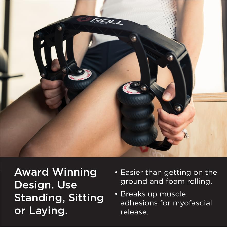 ROLL Recovery R8 (Carbon Black) - Deep Tissue Massage Roller - color: Carbon Black