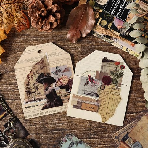 Vintage Stickers 20 Sheets About 200 Pcs Scrapbooking Supplies Journaling Stickers Junk Journal Collage Kit Art Bullet Journal (Antique Manager)
