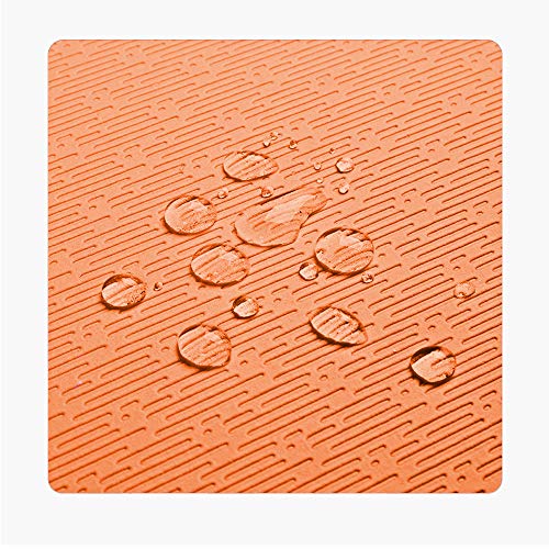 Hatha Yoga Extra Thick TPE Yoga Mat - 72"x 32" Thickness 1/2 Inch -Eco Friendly- With High Density Anti-Tear Exercise Mats For Home Gym Travel & Floor Outside - color: Orange/Gray
