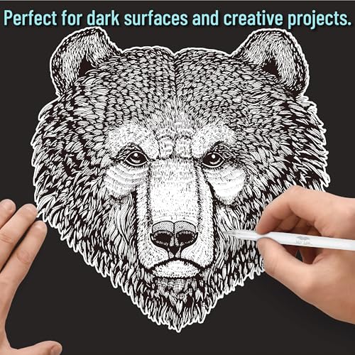 Mr. Pen- White Gel Pens, 8 Pack, 0.8mm | Fine Point White Gel Pens for Black Paper, Bullet Journaling, Card Making, Highlighting, Drawing, Sketching, Scrapbooking - style: White Pens