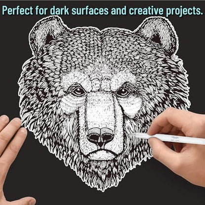 Mr. Pen- White Gel Pens, 8 Pack, 0.8mm | Fine Point White Gel Pens for Black Paper, Bullet Journaling, Card Making, Highlighting, Drawing, Sketching, Scrapbooking - style: White Pens