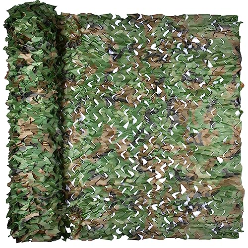 Camo Netting, Camouflage Netting, Hunting Blind Camo Net, Army Party Decorations, Sunshade Fence Nets, Lightweight, Bulk Roll, Mesh, Great for Camping, Shooting, Photograph, Car Cover, Outdoor - color: Woodland, size: 4.9ftx16.4ft