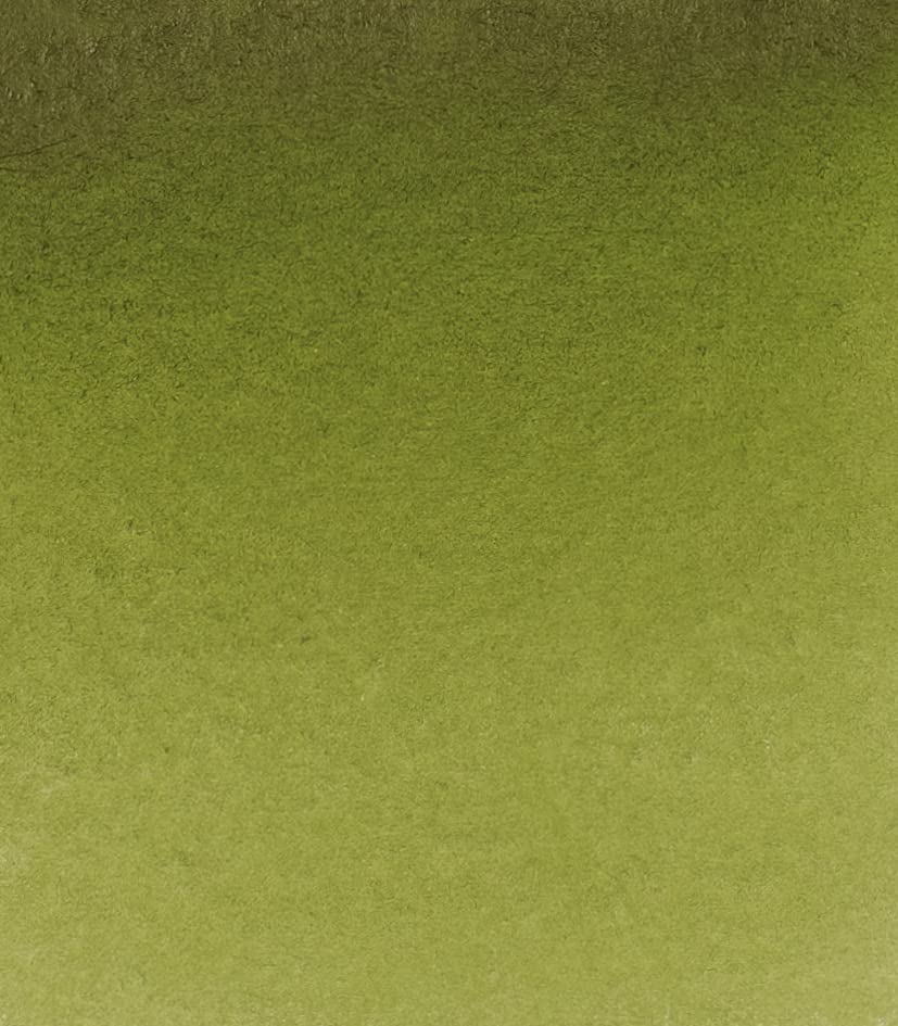 Schmincke - HORADAM® AQUARELL - Finest Artists' Watercolors, 525 Olive Green Yellowish, 14 525 044, 1/2 pan - color: 525 Olive Green Yellowish