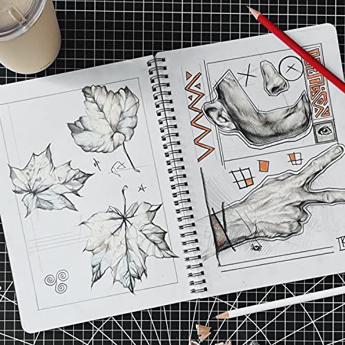 Kolo 7x10 Drawing Book, Spiral Bound, 100lb/163gsm, Ideal for Graphite and Colored Pencil