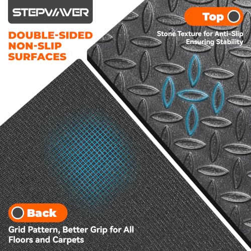 Stepwaver Walking Pad Mat for Carpet, Treadmill Mat for Hardwood Floors | High Density, 1/4 Thickness, Foldable, Floor Protection for Bike, Elliptical, Treadmill, Walking Pad - size: 55"L x 24"W x 0.2"Th