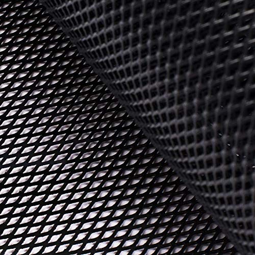 AggAuto Universal 40"x13" Car Grill Mesh 4x8mm Rhombic Hole Black | Aluminum Alloy Automotive Grille Insert Bumper, One of the Most Multifunctional Shape Grids 100x33cm - size: 4x8mm Rhombus - Black
