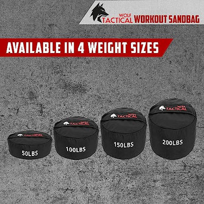 WOLF TACTICAL Sandbag Workout Bag Sand Bags for Weight Training Workout Sandbag Fitness Sand Bag - color: 50 LB
