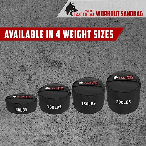 WOLF TACTICAL Sandbag Workout Bag Sand Bags for Weight Training Workout Sandbag Fitness Sand Bag - color: 150 LB