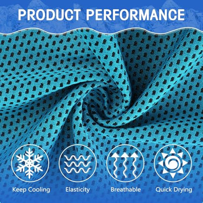 Hosuly 150 Pack Cooling Towels Bulk 40 x 12 Inch Large Chilly Breathable Sweat Sports Cold Towels Sublimation Microfiber Ice Neck Rag for Hot Weather Workout Gym Team Gift (Blue) - color: Blue