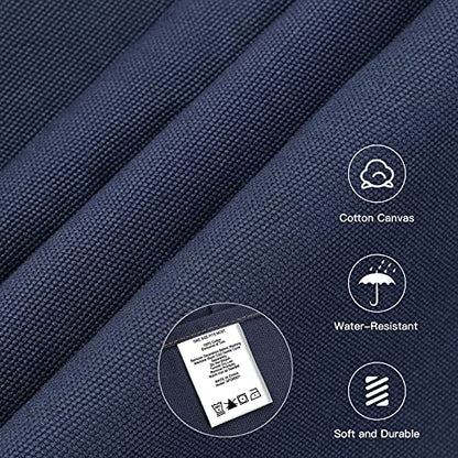 Chef Apron with Cross Back Straps for Men Women, Cotton Canvas Apron for Artists Painting, Kitchen Cooking - color: Navy Blue