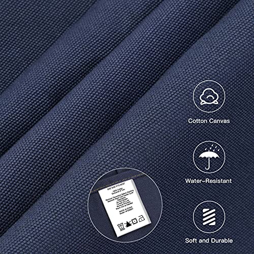 Chef Apron with Cross Back Straps for Men Women, Cotton Canvas Apron for Artists Painting, Kitchen Cooking - color: Navy, 6pack