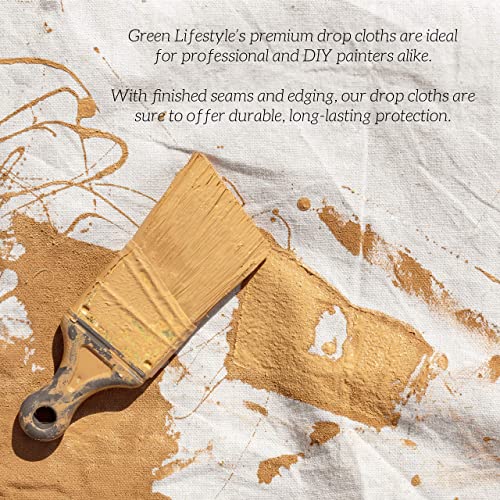 All Purpose Canvas Drop Cloths - Drop Cloth for Painting, Floor Cover, Heavy Duty Protection for Furniture & Surfaces, Reusable Painters Canvas Tarp for Renovation & Home (4x12) - size: 1 Pack - 4x12