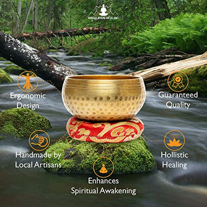 Tibetan Singing Bowls Set~ Meditation Sound Bowl hand Hammered in Nepal For Yoga, Meditation, Mindfulness, Healing & Chakra balancing~ (3.5 inch) - size: 3.5 inch