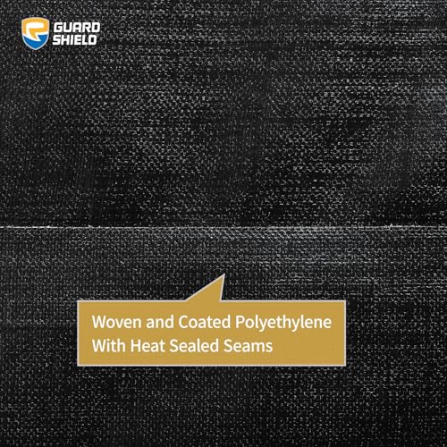 GUARD SHIELD Super Heavy Duty Black/Silver Ploy Tarp Cover 6x8 Feet Waterproof Tarps16mil Thick UV and Tear Resistant Tarpualin - color: Black/Silver, size: 6x8