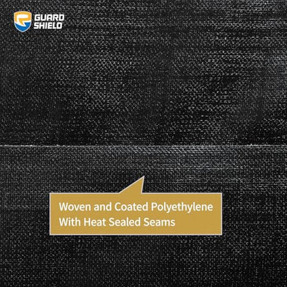 GUARD SHIELD Super Heavy Duty Black/Silver Ploy Tarp Cover 10x20 Feet Waterproof Tarps 16mil Thick UV and Tear Resistant Tarpualin - color: Black/Silver, size: 10x20