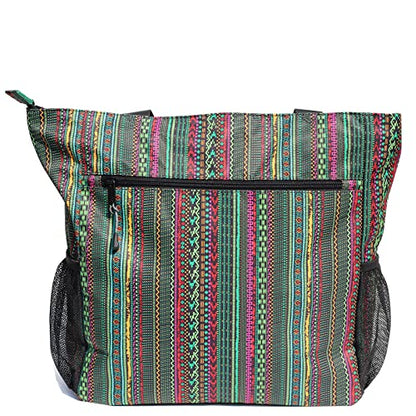 ESVAN Original Floral Water Resistant Large Tote Bag Shoulder Bag for Gym Beach Travel Daily Bags Upgraded - color: [A] G