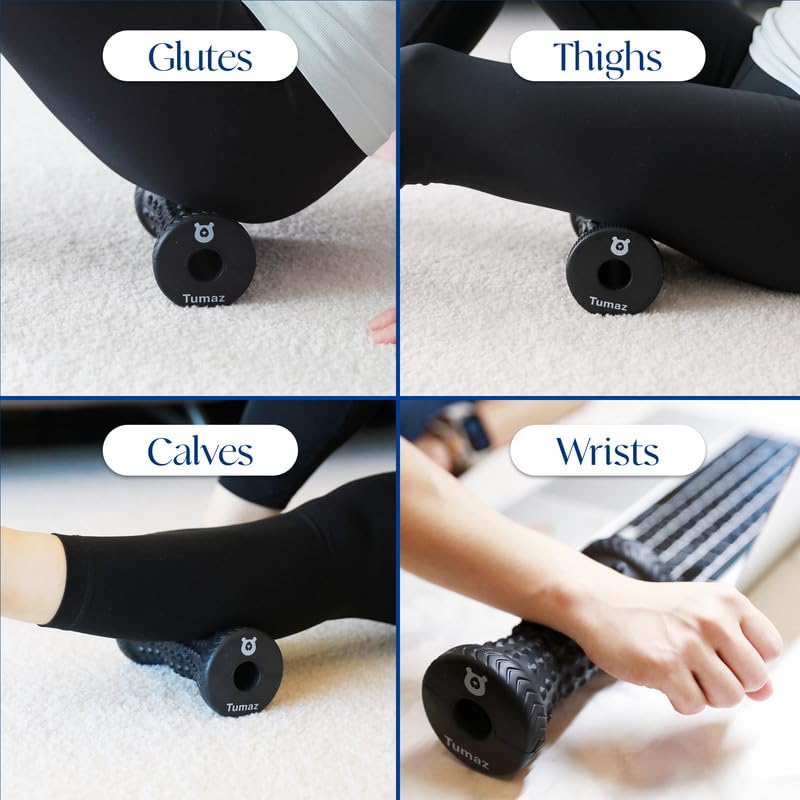 Tumaz Foot Roller for Deep Tissue Massage & Reflexology - color: Diamond(black)