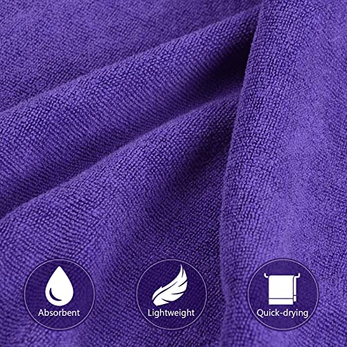 KinHwa 남성용 체육관 타월, 빠른 건조 극세사 스웨트 타월, 3팩 - color: 그레이+퍼플+블루, size: 16inchx31inch 3 Pack