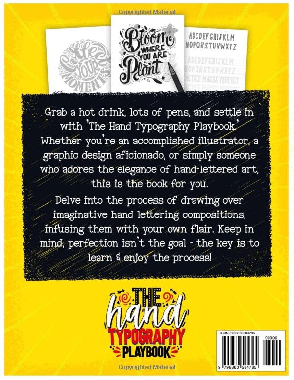The Hand Typography Playbook: Draw Over Creative Hand Letter Compositions & Complete Fun Lettering Challenges