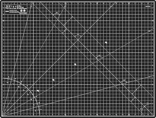 Elan Cutting Mat A2 Black & Taupe, Self Healing Cutting Mat 18x24 Inch, 5-Ply Craft Board Black, Hobby Board for Crafts 18x24 Inch - style: 24 x 18"