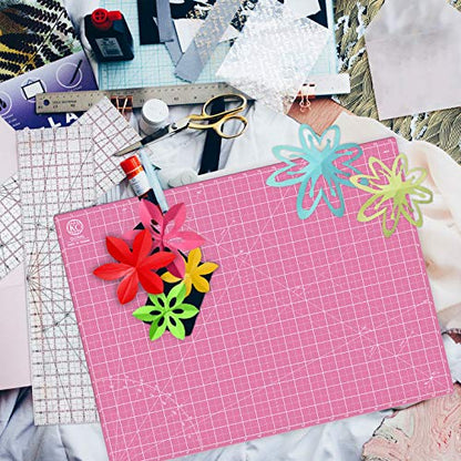 KC GLOBAL A2 (24"x18") Self-Healing Cutting Mat (Pink) - Sturdy, Reversible, Eco-Friendly, Non-Slip. Premium Desk Mat for Crafters, Quilters, and Hobbyist - color: Pink, size: 24"L x 18"W