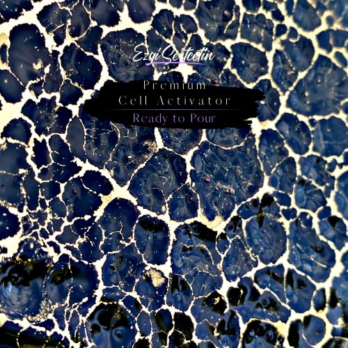 Premium Cell Activator | Ready to Pour | Create Perfect and Unique Cells in Your Painting Works | 4oz by Volume | by Ezgi Sertcetin (Metallic Plum Mois) - color: Metallic Plum Mois