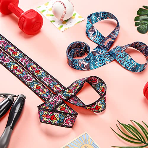 Minatee 2 Pcs Yoga Mat Strap Sling Adjustable Thick Mat Carrier Stretching Strap Yoga Mat Sling Holder Women Stretching Band