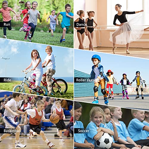 Elbow Pads and Knee Pads for Kids,Protective Pad Sets with Thickened Pad - color: Black, size: Medium