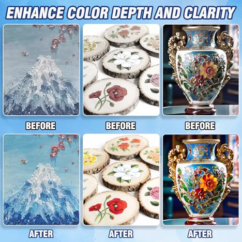 Acrylic Varnish, Gloss Varnish for Acrylic Painting, Non-Yellowing, Resists Cracking, Clear Acrylic Paint Sealer for Canvas, Wood, DIY Art, Suitable for Artists, Hobby Painters, 100ml