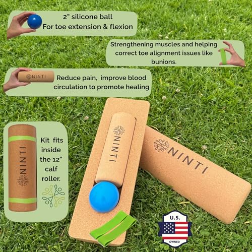 NINTI Premium Cork Balance Board for Foot Health & Ankle Strengthener