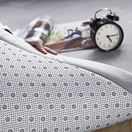 V-mix Baby Play Mat, Handmade Weaving Plush Foam Play Crawling Rugs for Baby, Toddler, Children, Yoga Mat, Exercise Mat Cushy-Soft & Thick Hypoallergenic, Non-Toxic, Reversible - color: Grey, size: 6'7" x 6'7" (Rectangular)