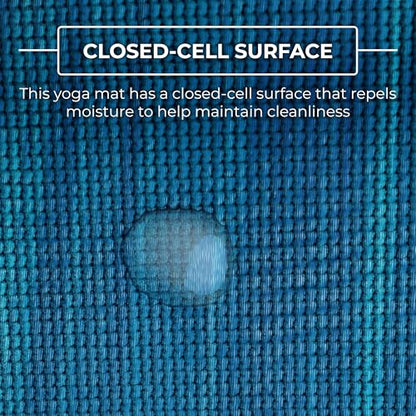 Mount Adams Vista Yoga Mat, 72"x24"x6mm Thick - color: Seabreeze with Grommets - 24 Inches