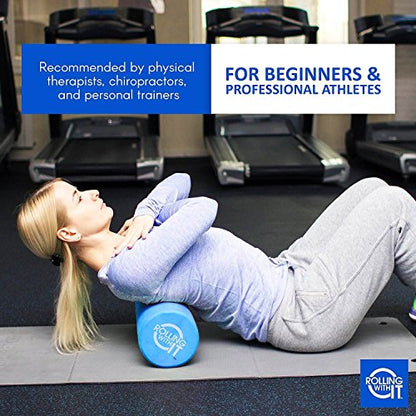 Rolling With It High Density Foam Roller for Physical Therapy | High-density EVA foam, Firm core with smooth surface, Keeps its shape, For back, legs & IT band, Deep tissue muscle recovery - size: 18 x 6 Inch