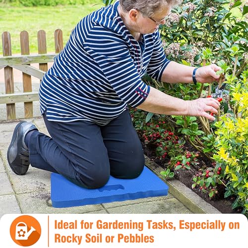Gardzen 3-Pack Garden Kneeling Pad | EVA Foam Kneeler Pad for Gardening, Baby Bath, Yoga, Pilates, Exercise, 18" x 11" x 1", Blue - size: 18" x 11" x 1" - 3 Pack