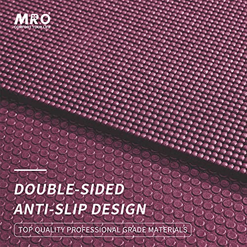 MRO Extra Large Yoga Mat, 12'x6'/9'x6'/7'x5'/6'x4' (9MM) - color: Purple, size: 7*5 FT