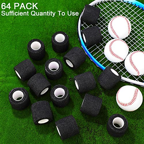 Treela 128 Pack 2" X 5 Yards Self Adhesive Bandage Wrap Black - color: Black, size: 2 Inch X 5 Yard (Pack of 2)
