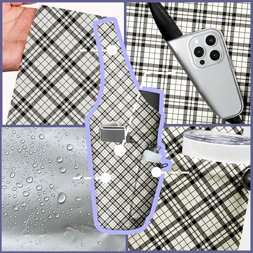 Yoga Bag for Women, Large Yoga Mat Bag Tote Carrier with Wet Dry Pocket | Water Bottle Holder & Adjustable Strap, Fits 1/2" Thick Yoga Mat for Gym, Pilates, Travel, Work - color: Grid Texture