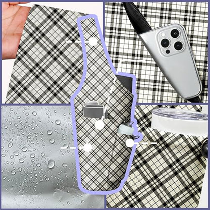 Yoga Bag for Women, Large Yoga Mat Bag Tote Carrier with Wet Dry Pocket | Water Bottle Holder & Adjustable Strap, Fits 1/2" Thick Yoga Mat for Gym, Pilates, Travel, Work - color: Grid Texture