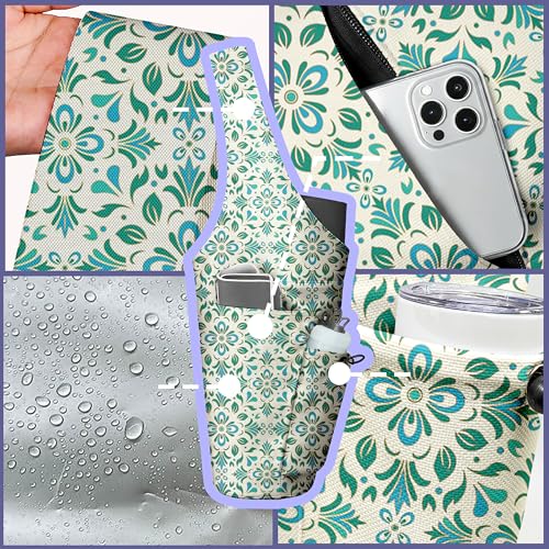 Yoga Bag for Women, Large Yoga Mat Bag Tote Carrier with Wet Dry Pocket | Water Bottle Holder & Adjustable Strap, Fits 1/2" Thick Yoga Mat for Gym, Pilates, Travel, Work - color: Green Flowers