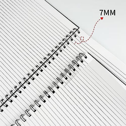 Spiral Notebooks 8.5x11,8 Pack College Ruled Notebook | Notebooks for Work&Note Taking, Lined Hardcover Notebook 120 Pages Thick Paper Notebook Hardcover Journal for School, Office - size: A4, style: 8LINED NOTEBOOK