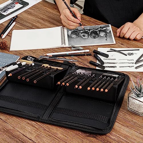 Brusarth Art Supplies Drawing and Sketching for Artists, 42 Pack | Art Sketch Supplies with Sketchbook, Include Graphite Pencil,Charcoal Pencil,Sharpener,Eraser Art Supplies for Artists