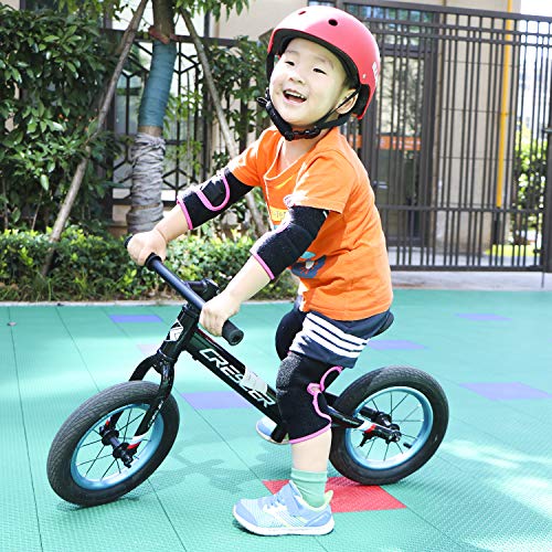 Elbow Pads and Knee Pads for Kids,Protective Pad Sets with Thickened Pad - color: Rose, size: Medium
