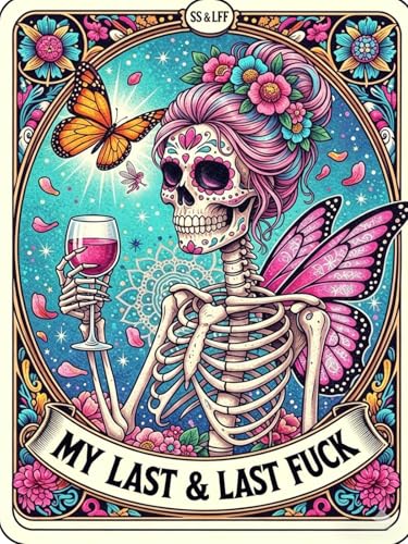 BYGFHLYW Diamond Painting Kits for Adults, Skull Tarot Diamond Art 12x16 in | 5D DIY Full Round Drill Crystal Gem Art Kit for Gothic Home Wall Decor - color: KM1091-1